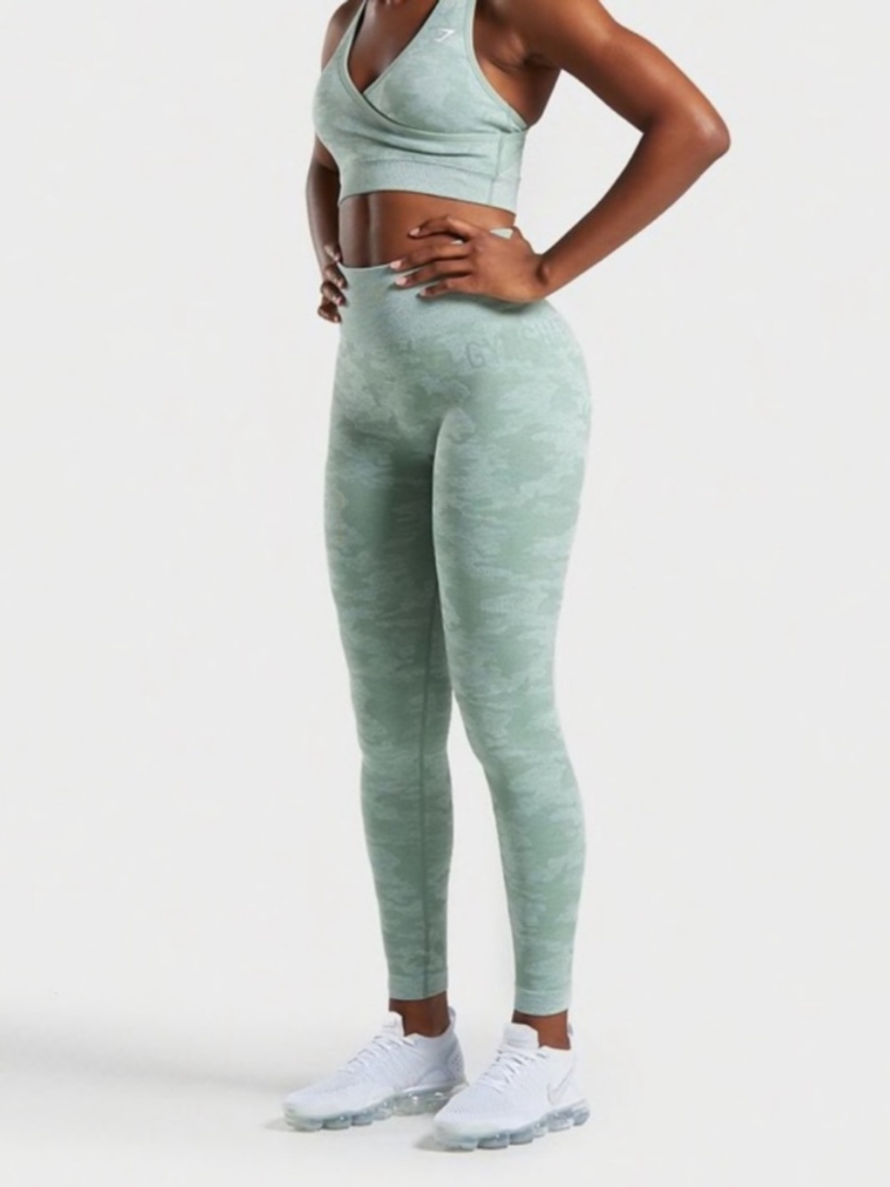 Gymshark Camo Seamless Leggings in Green